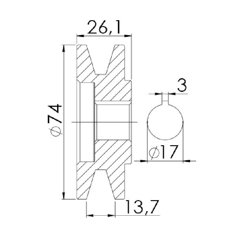 Polia para Alternador - Unifap - 3.354 - (3)