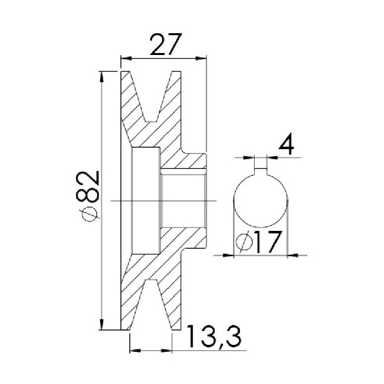 Polia para Alternador - Unifap - 3.355 - (3)