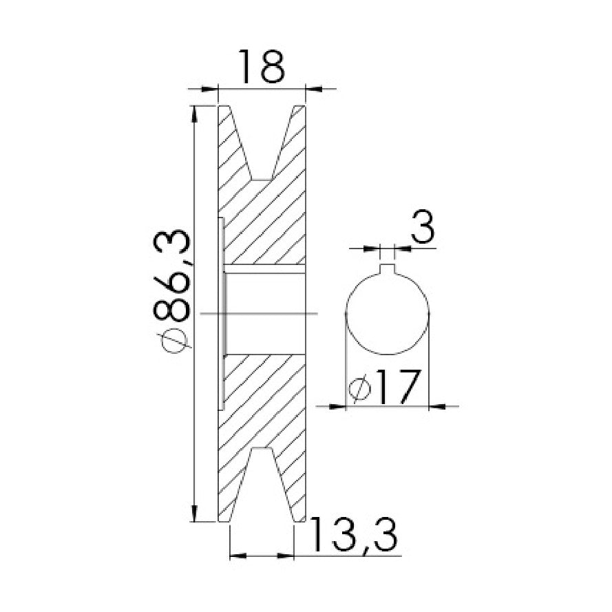 Polia para Alternador - Unifap - 3.357 - (3)