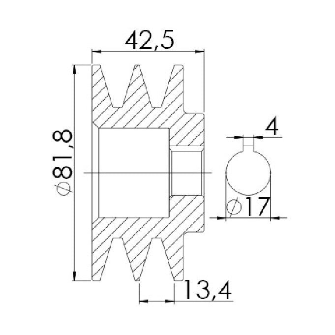 Polia para Alternador - Unifap - 3.360 - (3)
