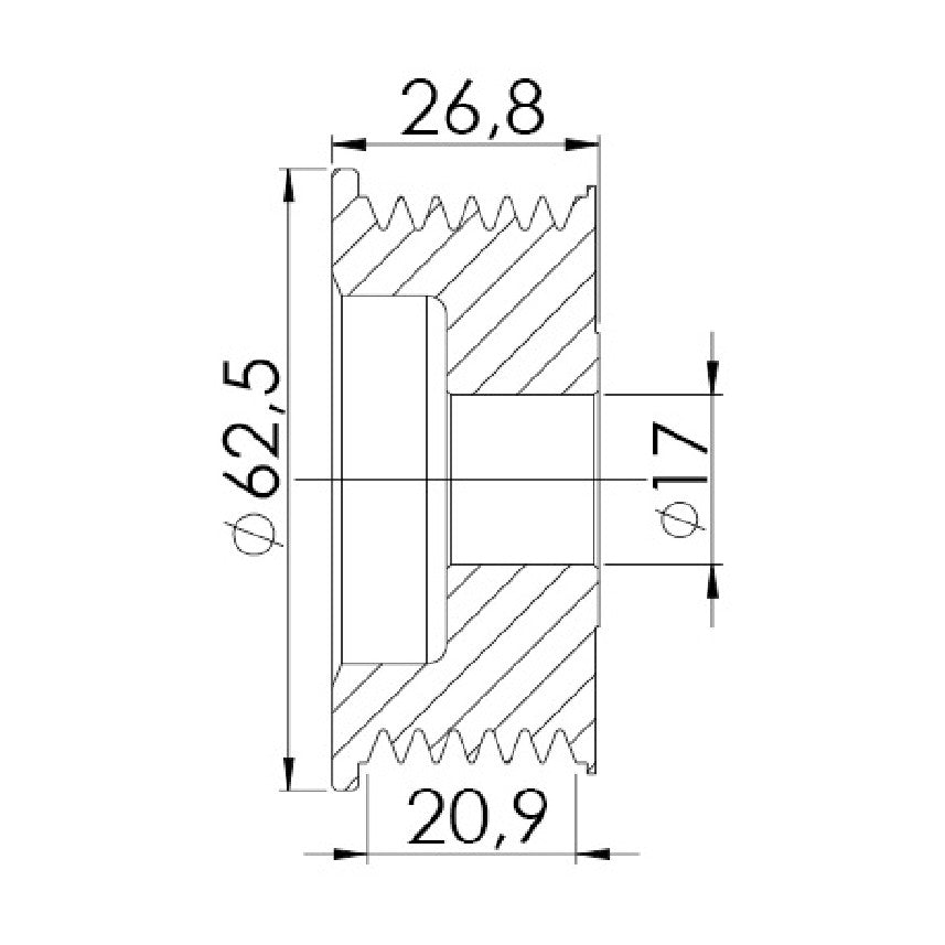 Polia para Alternador - Unifap - 3.366 - (3)