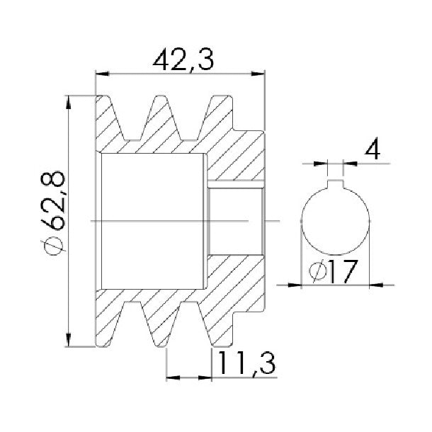 Polia para Alternador - Unifap - 3.364 - (3)