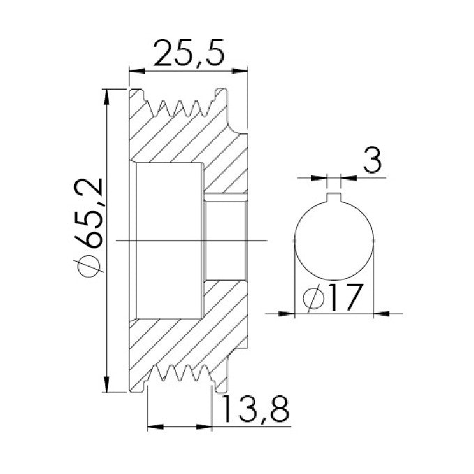 Polia para Alternador - Unifap - 3.369 - (3)