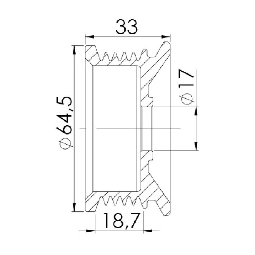 Polia para Alternador - Unifap - 3.372 - (3)