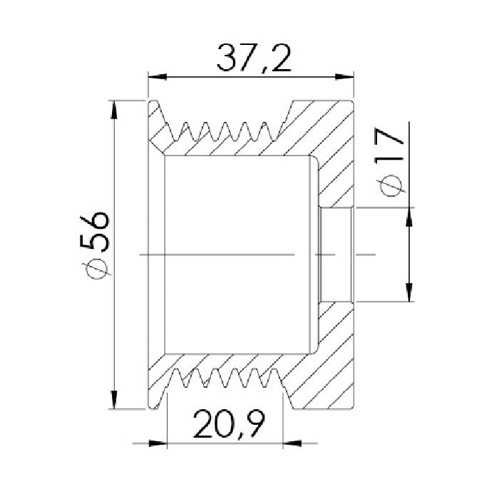 Polia para Alternador - Unifap - 3.371 - (3)