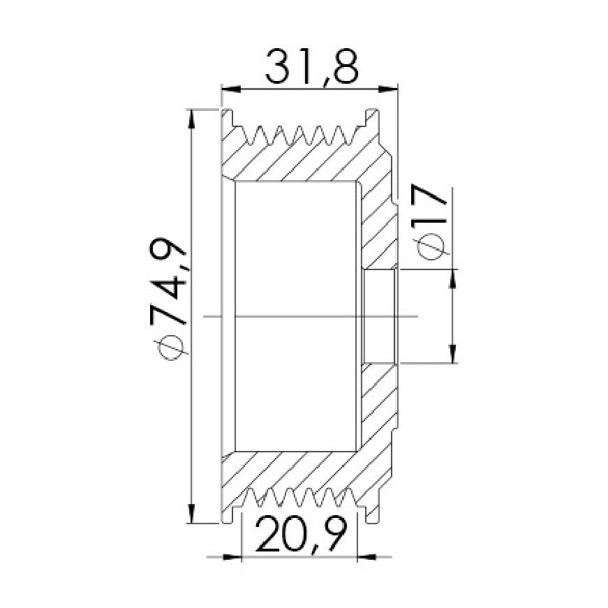 Polia para Alternador - Unifap - 3.374 - (3)