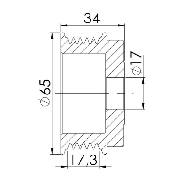 Polia para Alternador - Unifap - 3.375 - (3)