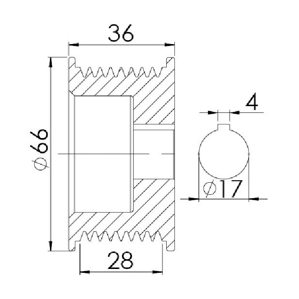Polia para Alternador - Unifap - 3.377 - (3)