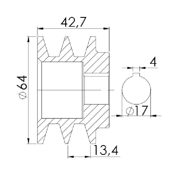 Polia para Alternador - Unifap - 3.384 - (3)