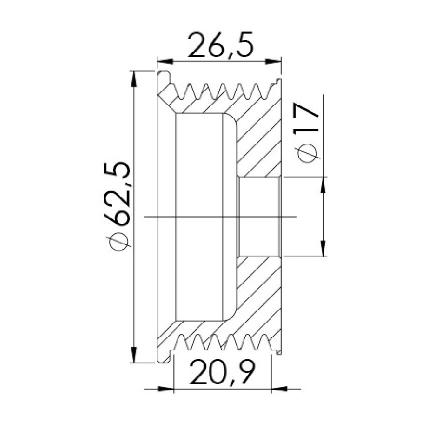 Polia para Alternador - Unifap - 3.396 - (3)