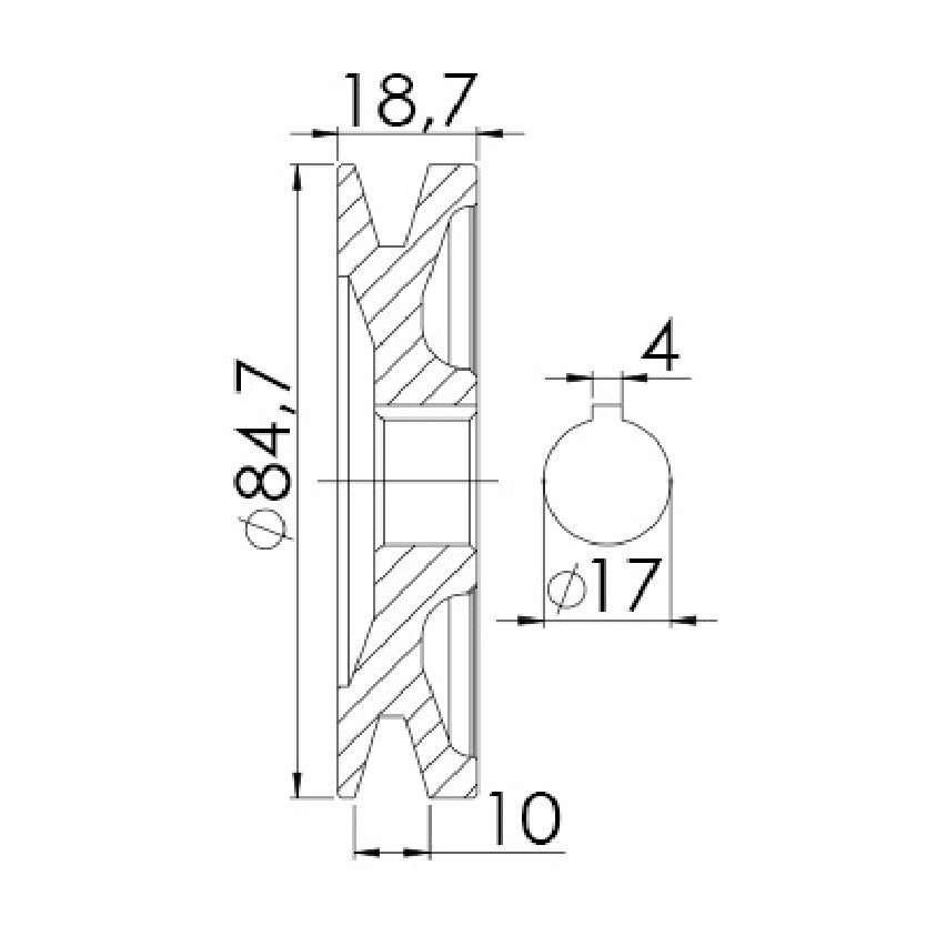 Polia para Alternador - Unifap - 3.395 - (3)