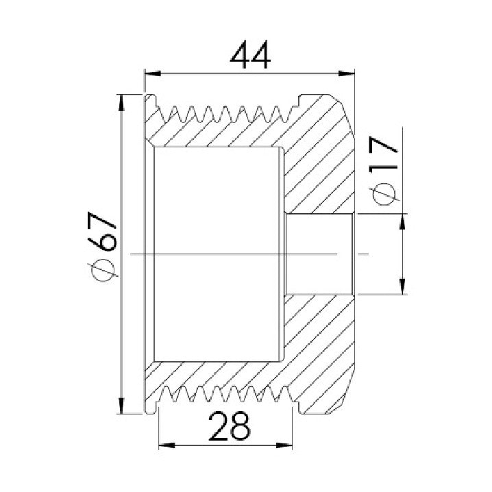 Polia para Alternador - Unifap - 3.405 - (3)