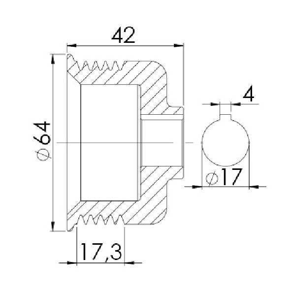 Polia para Alternador - Unifap - 3.408 - (3)