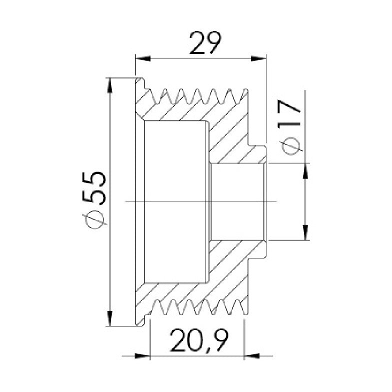 Polia para Alternador - Unifap - 3.414 - (3)