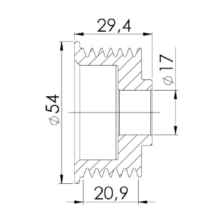 Polia para Alternador - Unifap - 3.413 - (3)
