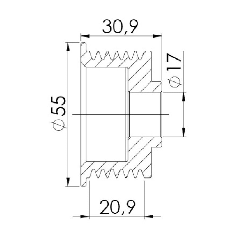 Polia para Alternador - Unifap - 3.415 - (3)
