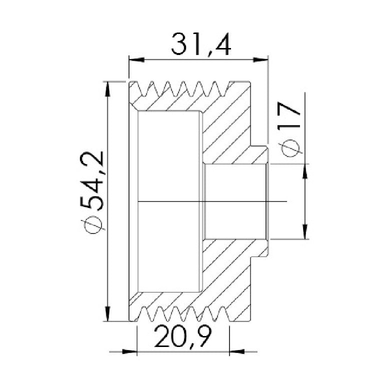 Polia para Alternador - Unifap - 3.416 - (3)