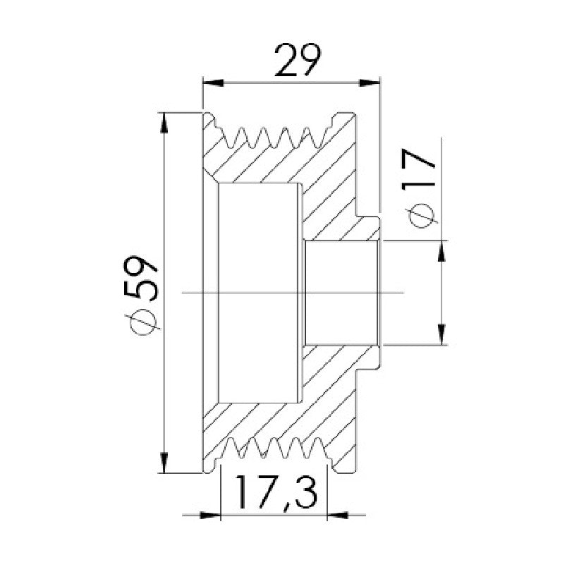 Polia para Alternador - Unifap - 3.417 - (3)