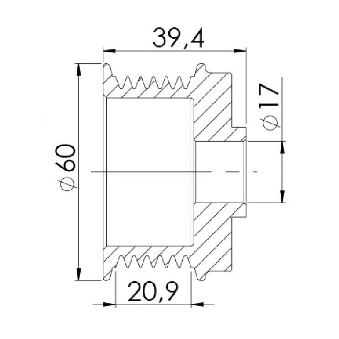 Polia para Alternador - Unifap - 3.429 - (3)
