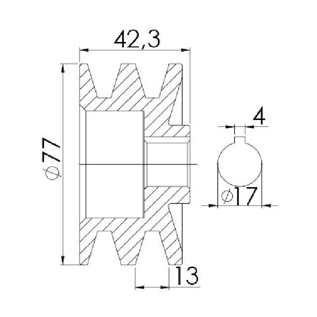Polia para Alternador - Unifap - 3.431 - (3)