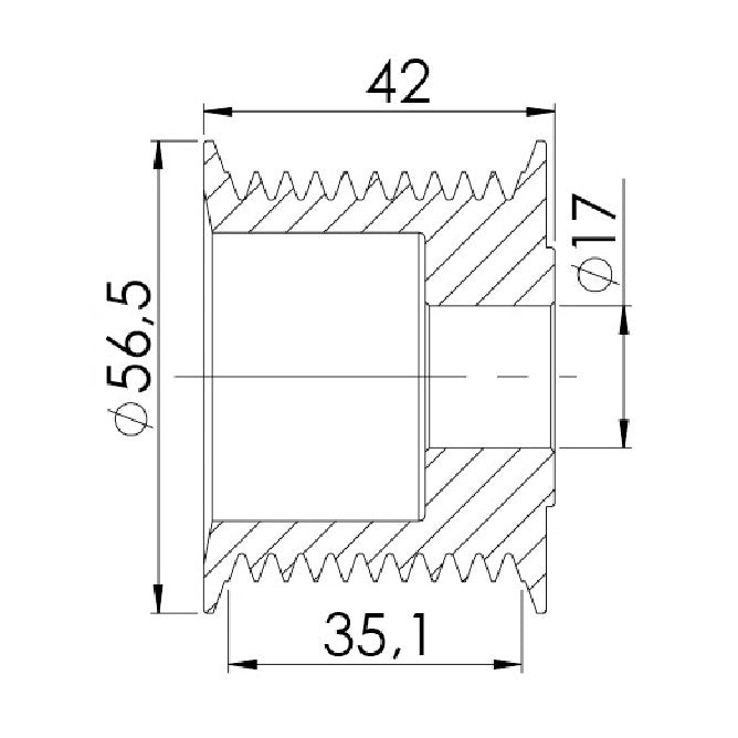 Polia para Alternador - Unifap - 3.433 - (3)