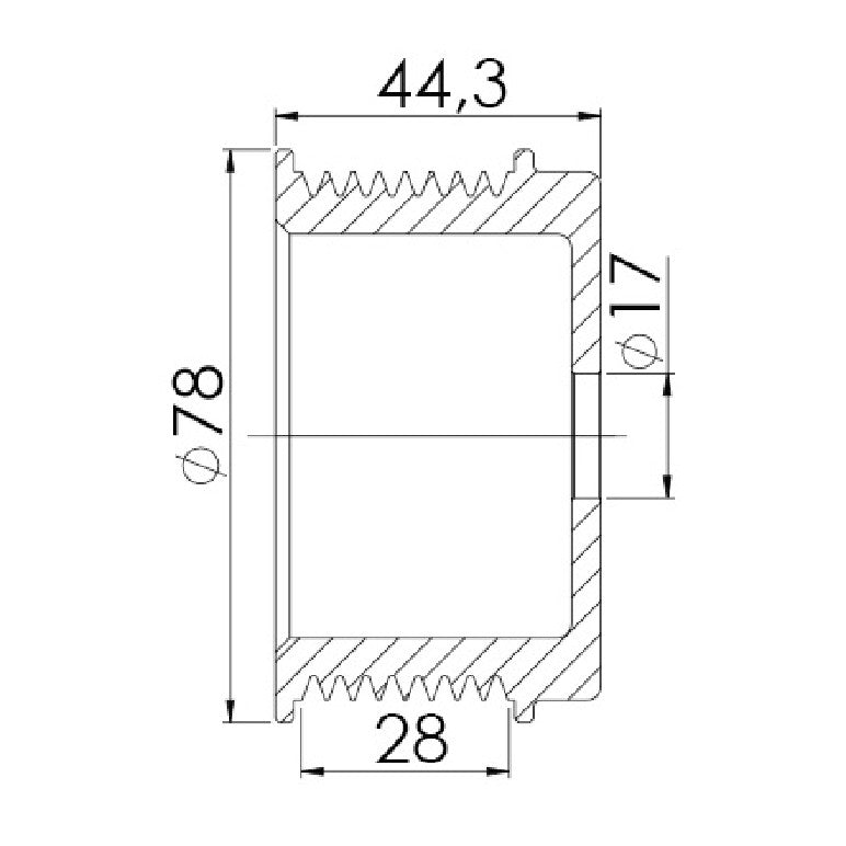 Polia para Alternador - Unifap - 3.443 - (3)