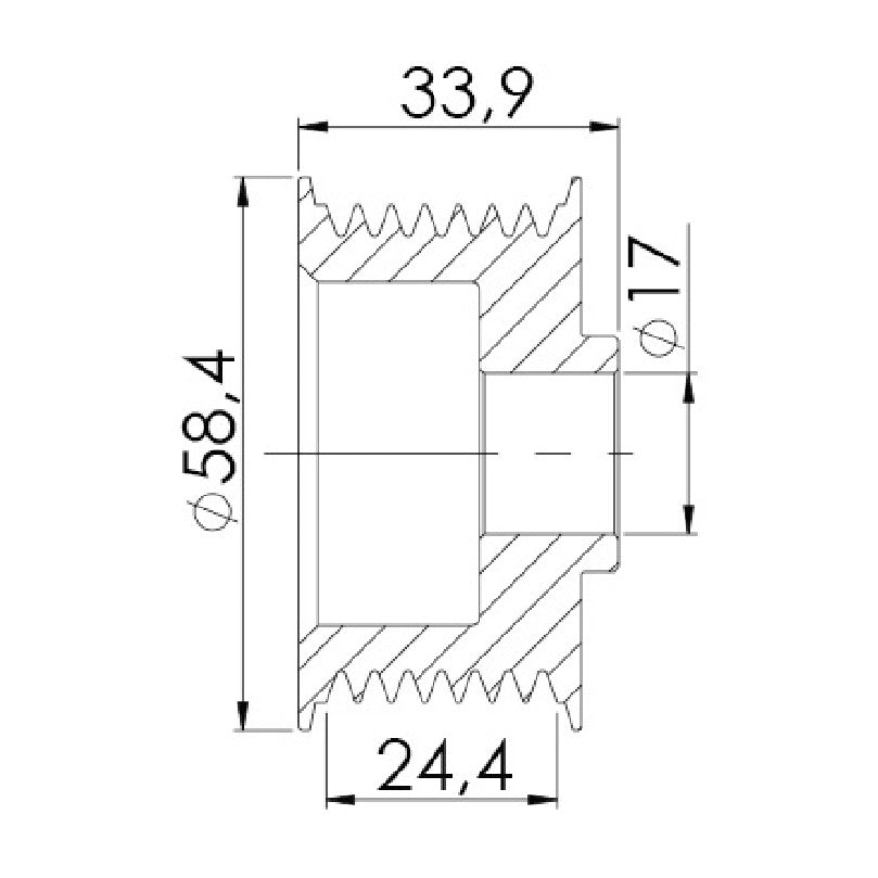 Polia para Alternador - Unifap - 3.445 - (3)