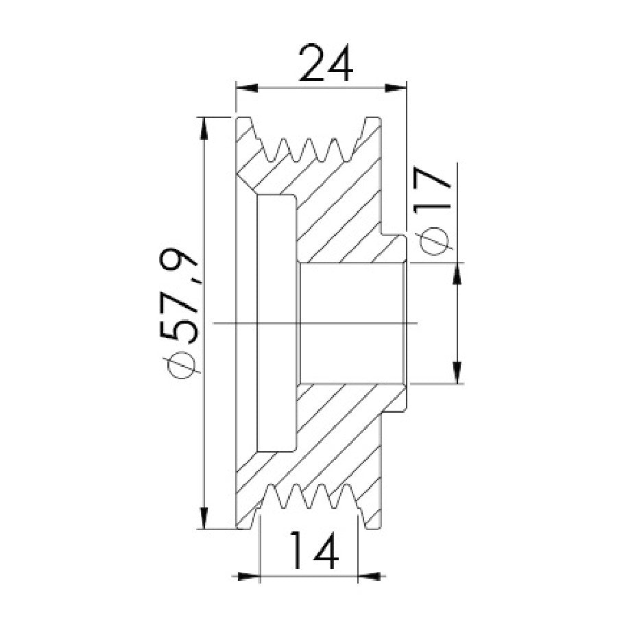 Polia para Alternador - Unifap - 3.446 - (3)