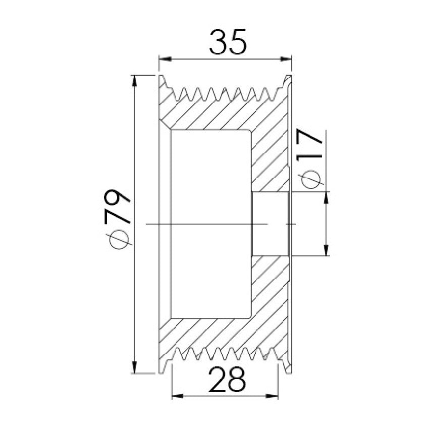Polia para Alternador - Unifap - 3.449 - (3)