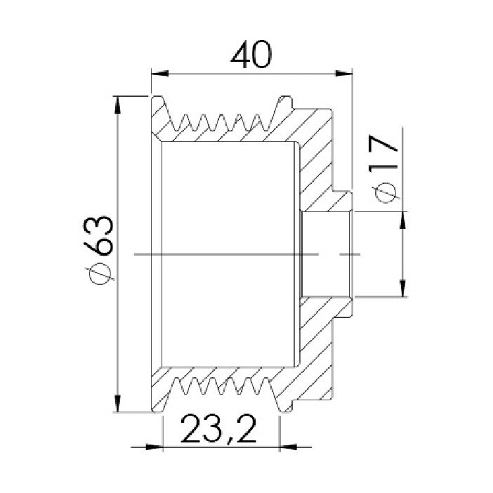 Polia para Alternador - Unifap - 3.453 - (3)