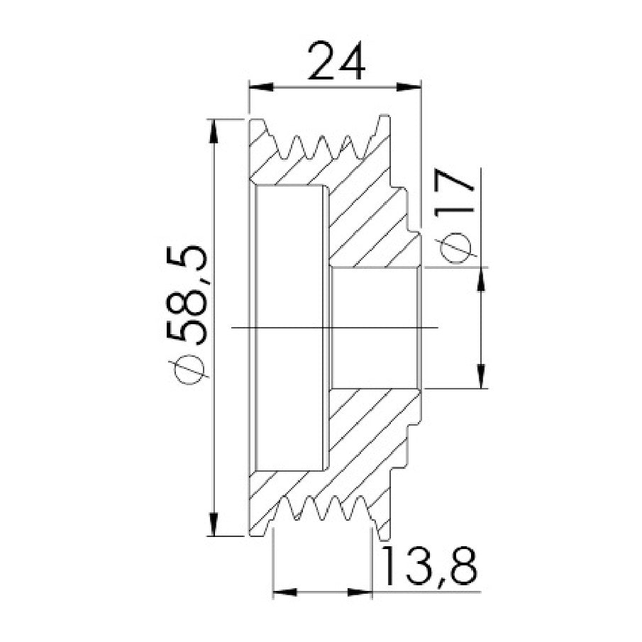 Polia para Alternador - Unifap - 3.455 - (3)