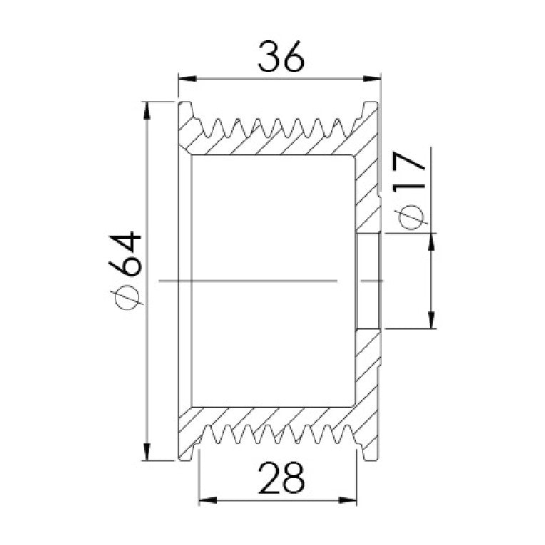 Polia para Alternador - Unifap - 3.457 - (3)