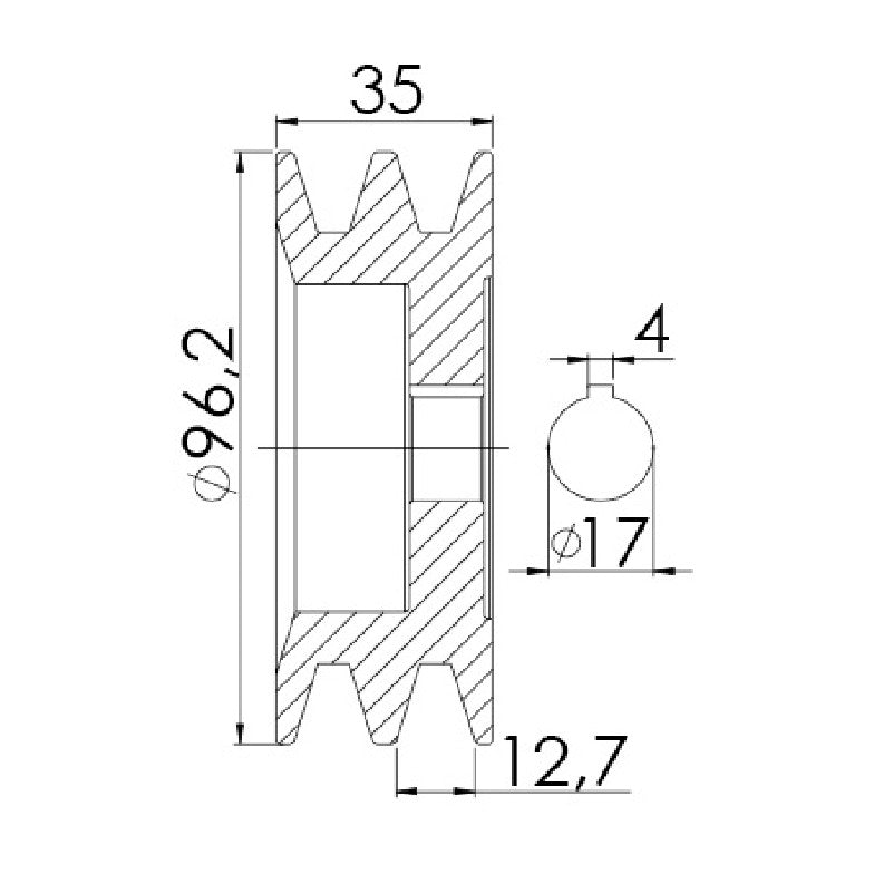 Polia para Alternador - Unifap - 3.458 - (3)