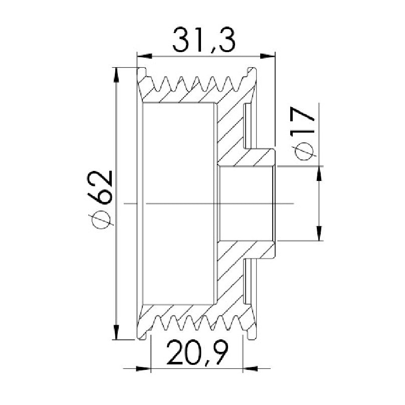 Polia para Alternador - Unifap - 3.460 - (3)