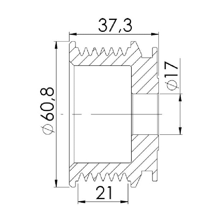 Polia para Alternador - Unifap - 3.462 - (3)