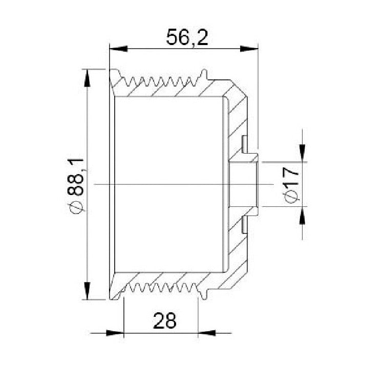 Polia para Alternador - Unifap - 3.468 - (3)