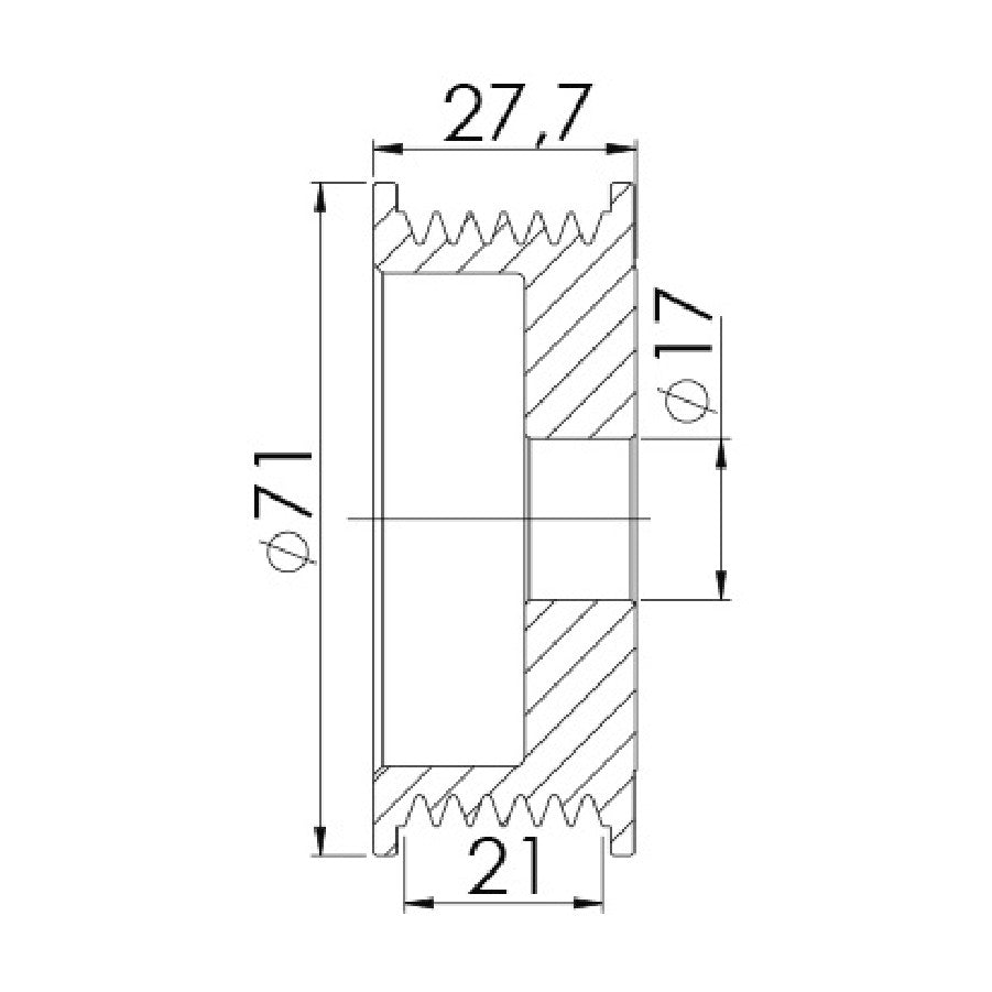 Polia para Alternador - Unifap - 3.472 - (3)