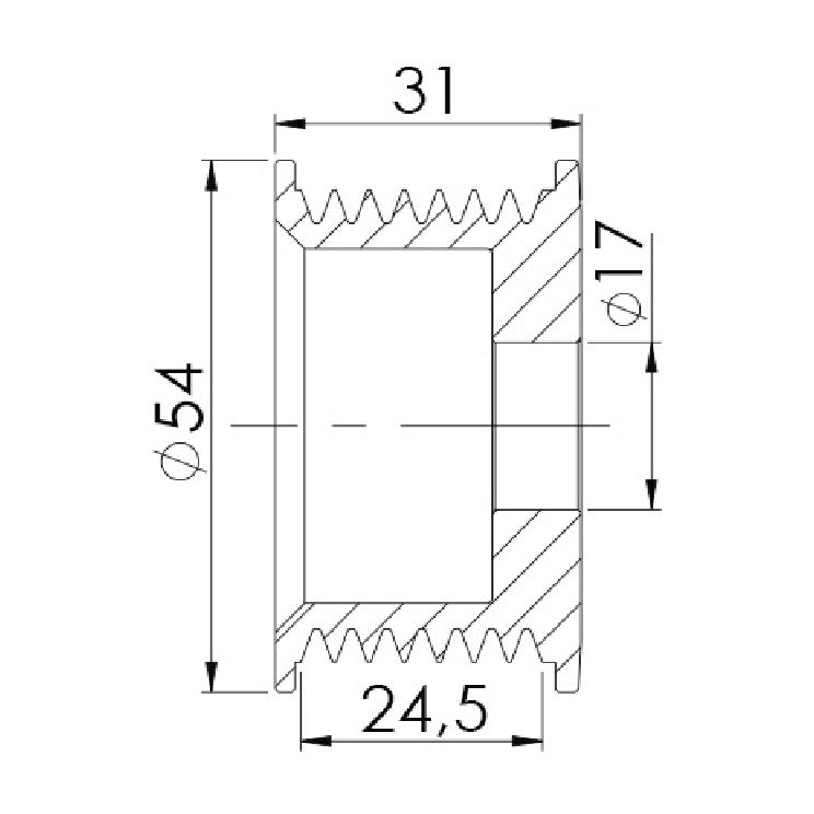 Polia para Alternador - Unifap - 3.473 - (3)