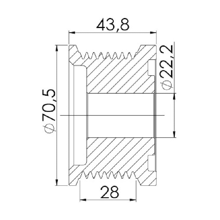 Polia para Alternador - Unifap - 3.477 - (3)