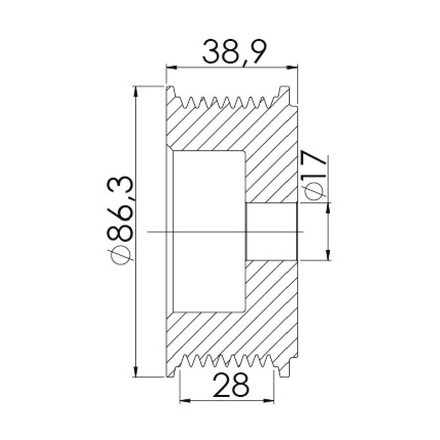 Polia para Alternador - Unifap - 3.476 - (3)