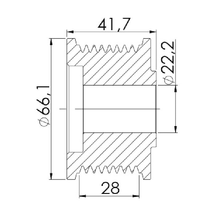 Polia para Alternador - Unifap - 3.478 - (3)