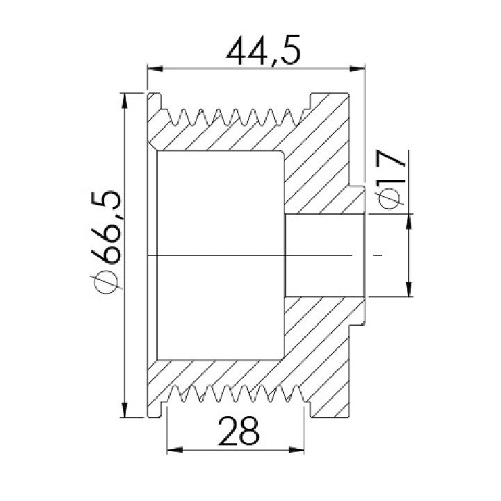 Polia para Alternador - Unifap - 3.484 - (3)