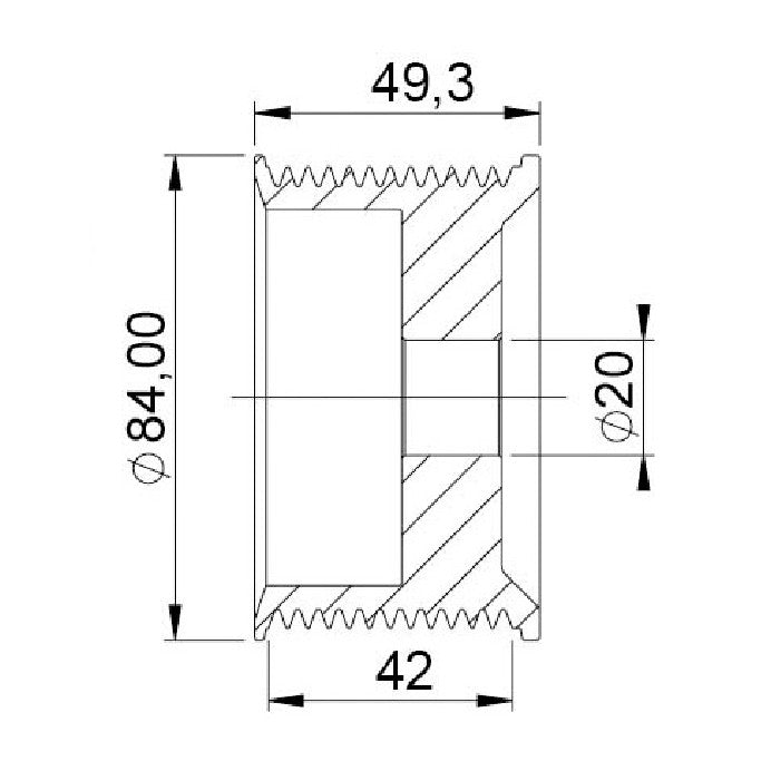 Polia para Alternador - Unifap - 3.496 - (3)