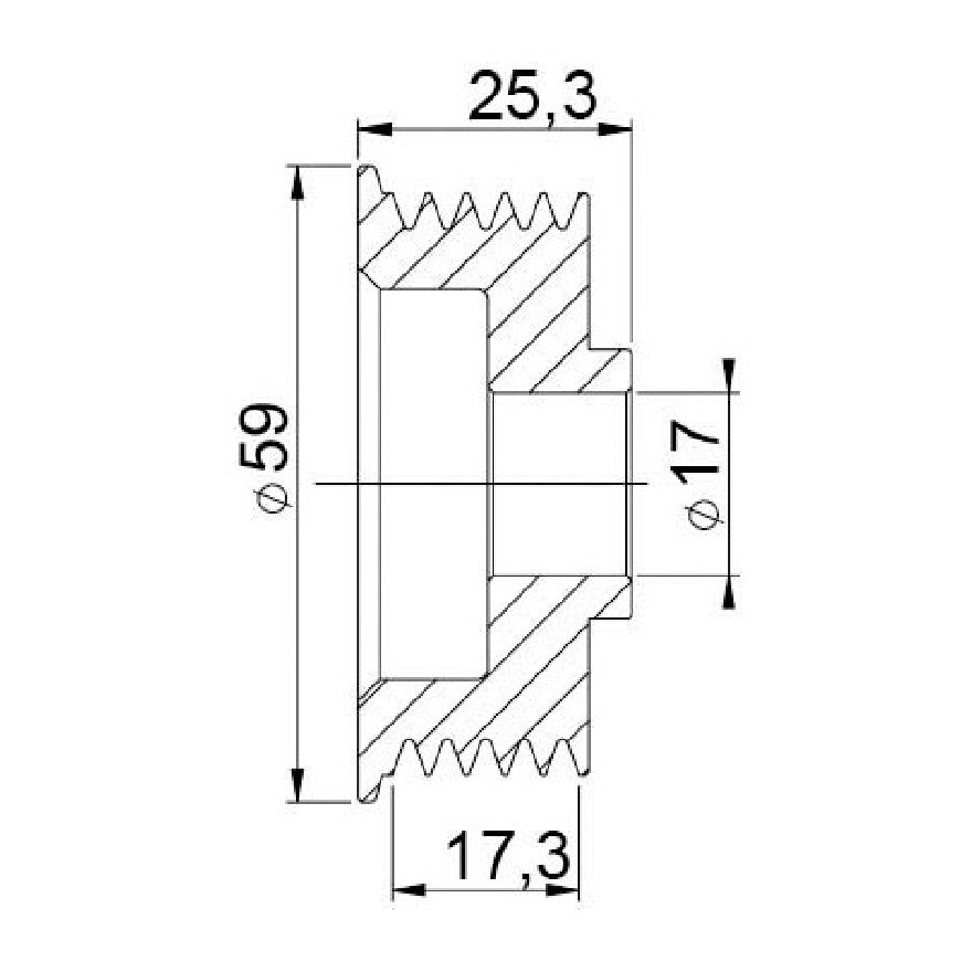 Polia para Alternador - Unifap - 3.497 - (3)