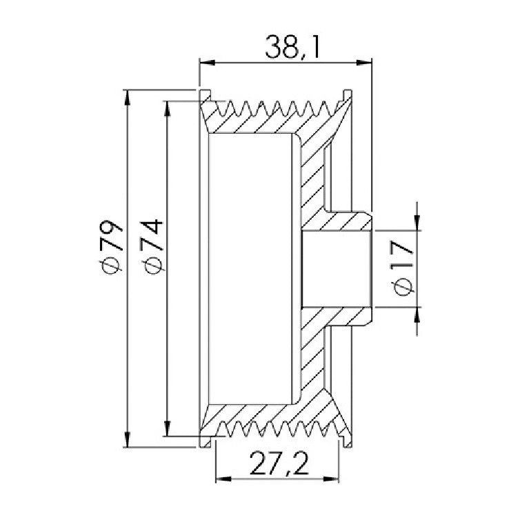 Polia para Alternador - Unifap - 3.501 - (3)