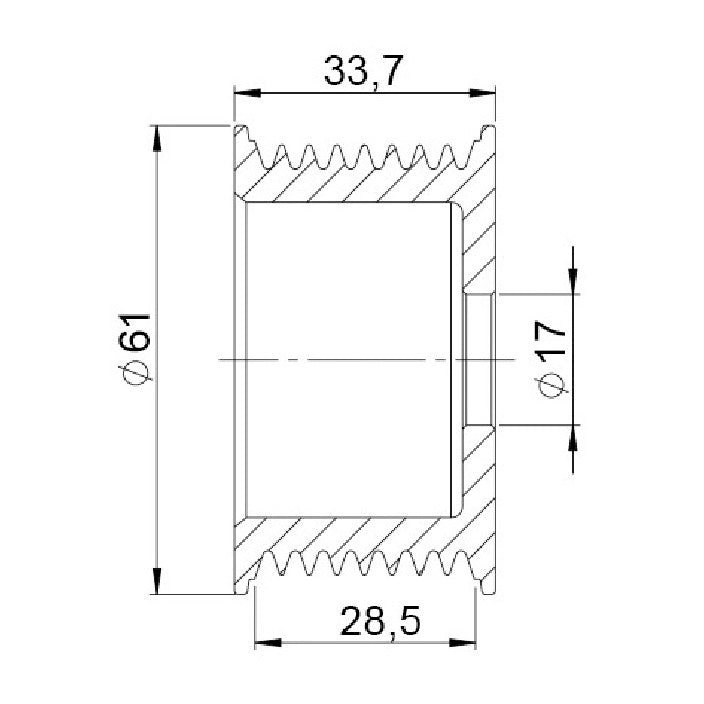 Polia para Alternador - Unifap - 3.506 - (3)