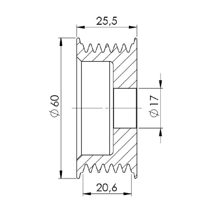 Polia para Alternador - Unifap - 3.507 - (3)