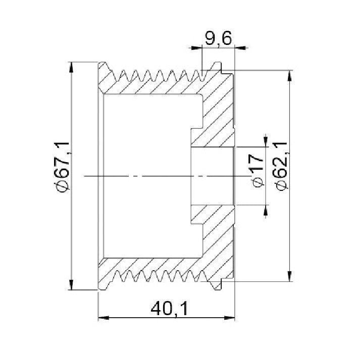 Polia para Alternador - Unifap - 3.511 - (3)