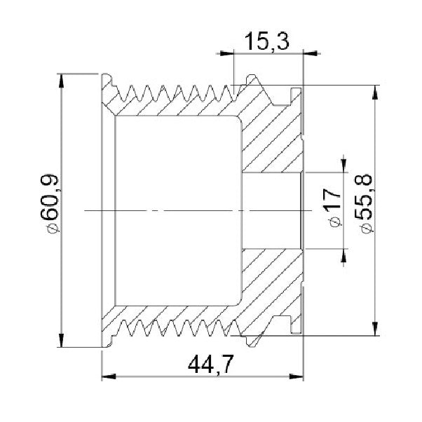 Polia para Alternador - Unifap - 3.510 - (3)