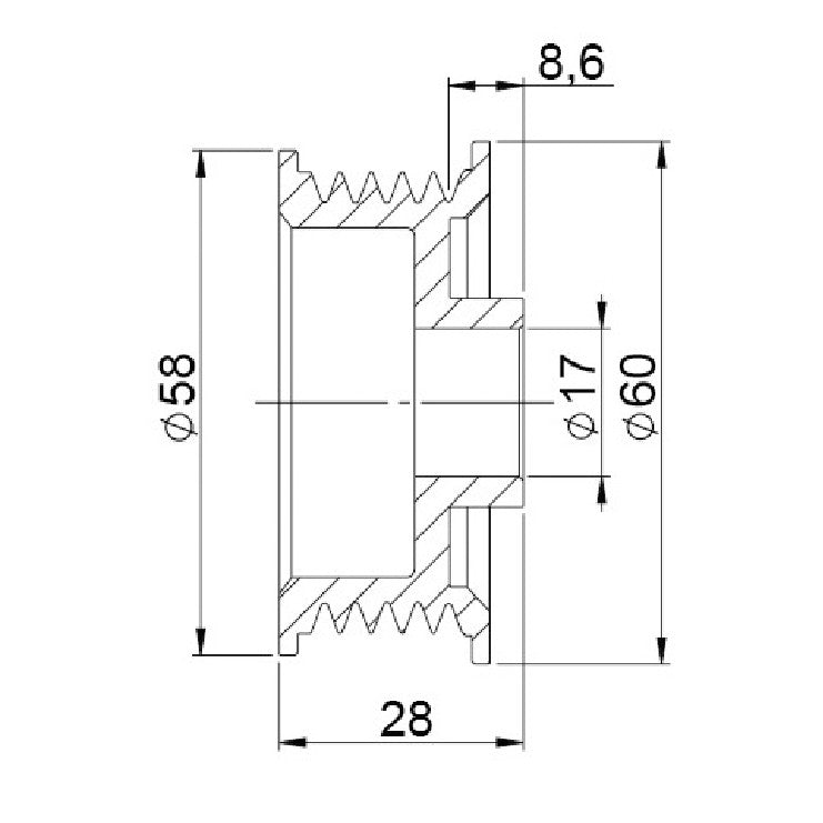 Polia para Alternador - Unifap - 3.512 - (3)